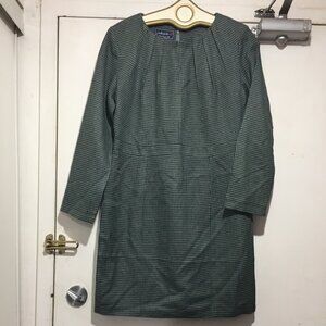 JOHNNIE-O SILK WOOL PLAID DRESSES SIZE L